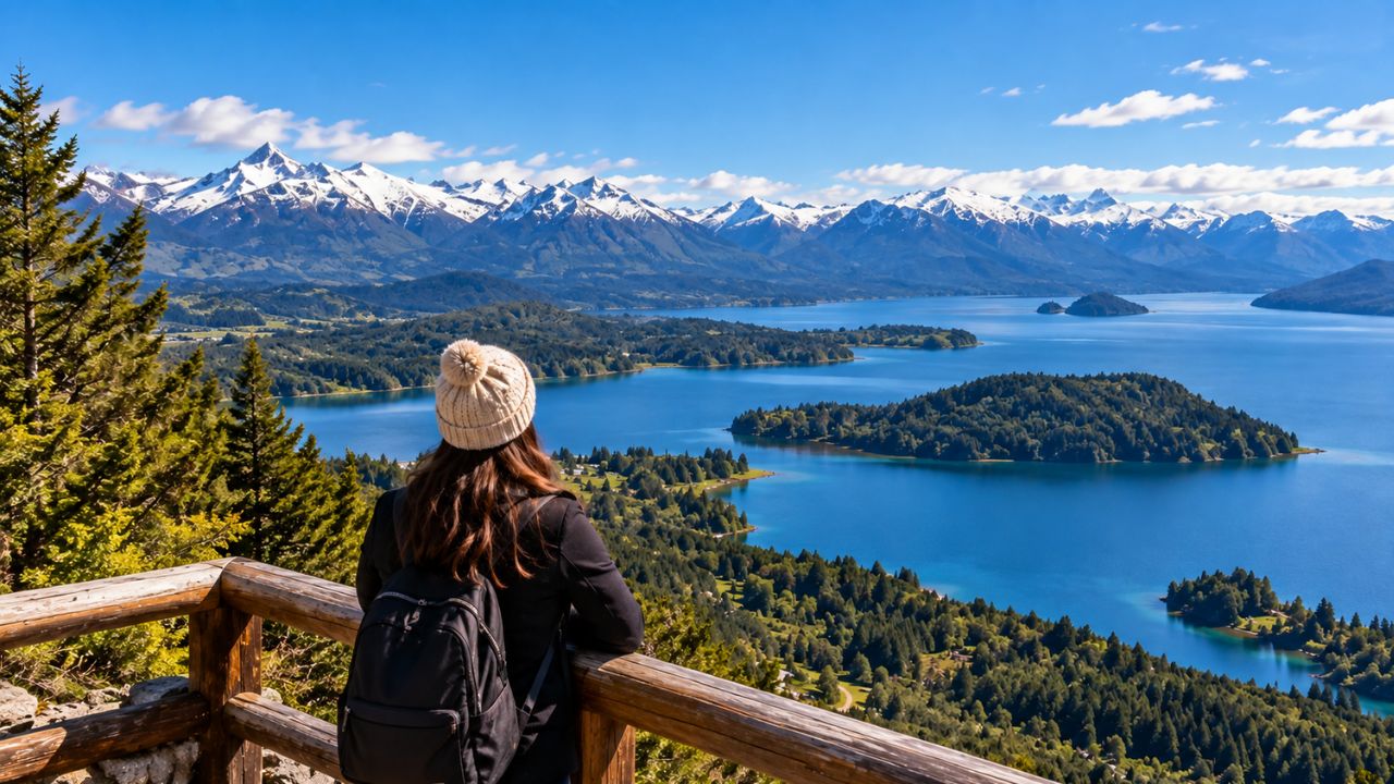 Cerro Campanario em Bariloche com vista panorâmica dos lagos e montanhas