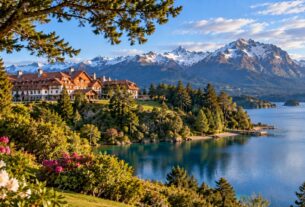 Circuito Chico em Bariloche na região de Llao Llao com lago e montanhas