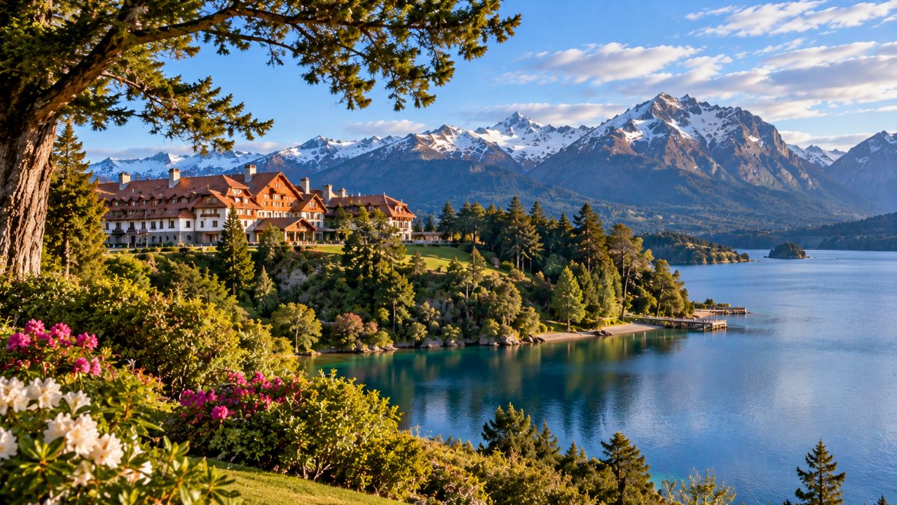 Circuito Chico em Bariloche na região de Llao Llao com lago e montanhas