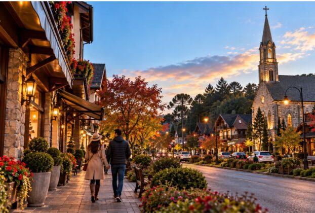 Melhor época para ir a Gramado com paisagem da Serra Gaúcha em diferentes estações do ano