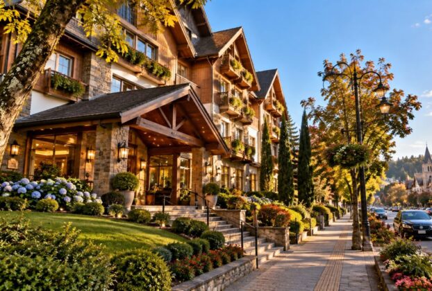 Onde ficar em Gramado com hotel em região arborizada e arquitetura típica da Serra Gaúcha