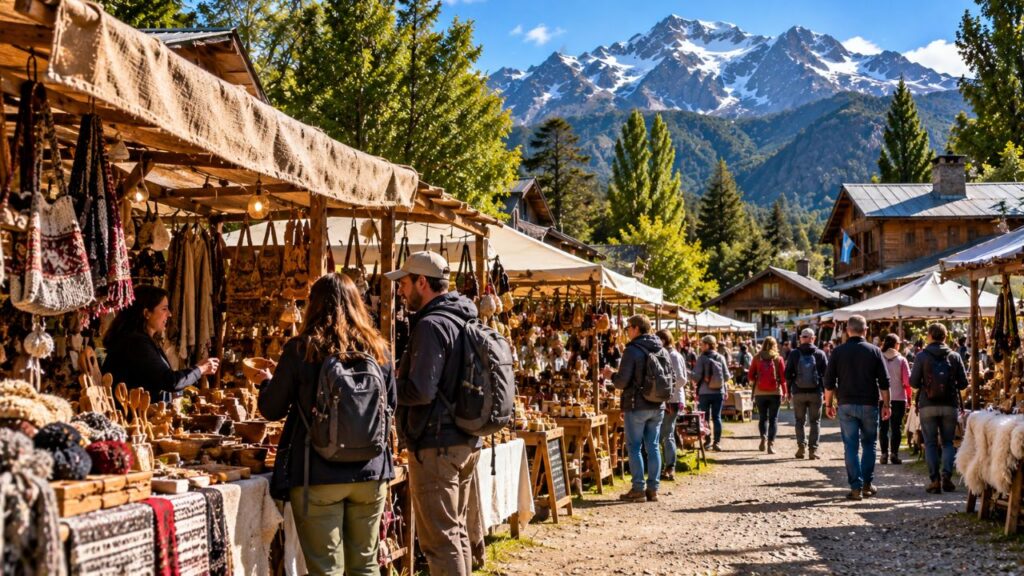 Colonia Suiza em Bariloche com feira artesanal e produtos regionais