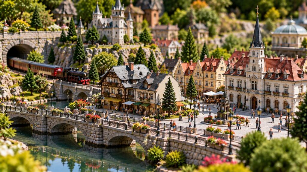 Miniaturas detalhadas no Mini Mundo em Gramado