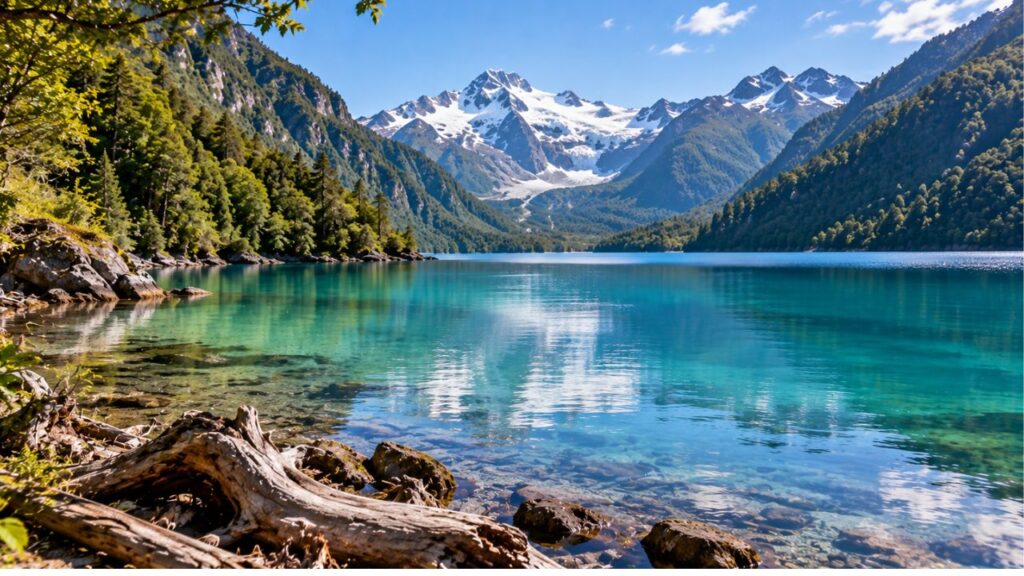Puerto Blest em Bariloche com Lago Frías, águas verdes e montanhas da Patagônia