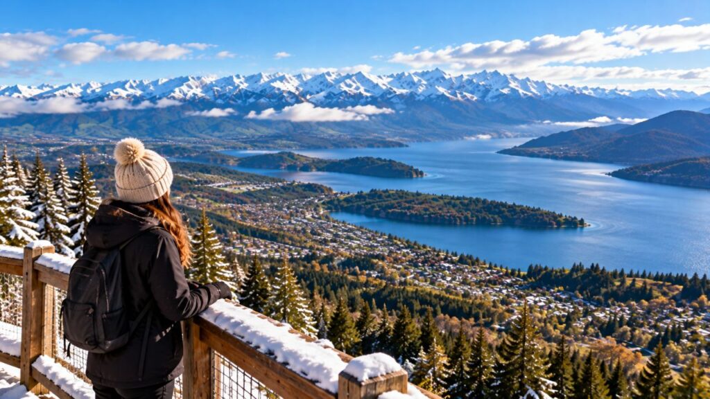 Cerro Otto em Bariloche com vista panorâmica dos lagos e montanhas da Patagônia